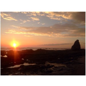 Beautiful sunset, with no one else around.