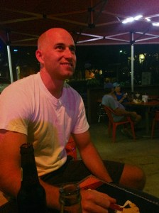 I didn't make him try to talk to me...he was in the zone!