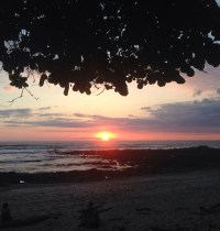 Our first sunset in Santa Teresa