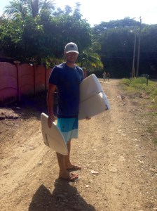 I may not know surfing...but I think it's supposed to be in one piece.