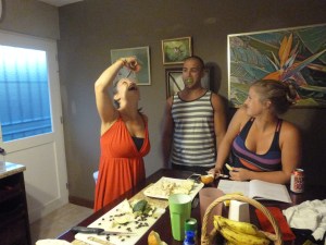 The tasting in progress.