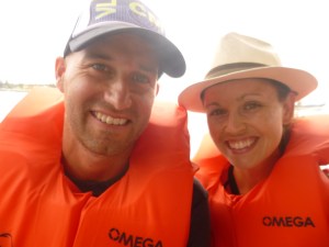 Made it on the boat...at the right time!