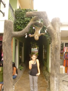 sloth friend at the entrance