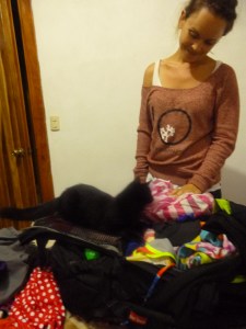 We had a stow away the day we were leaving!