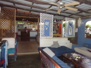 the kitchen and living space